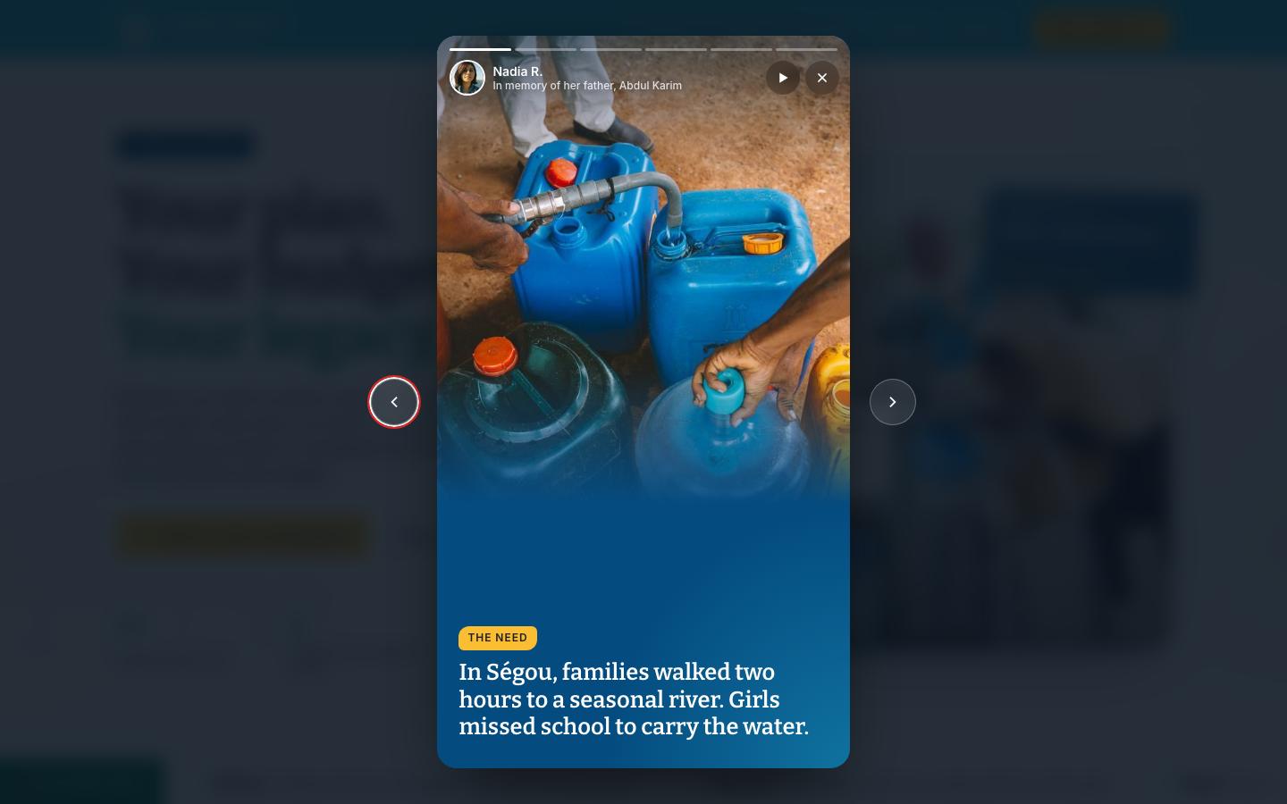 Story viewer, step 2: the need