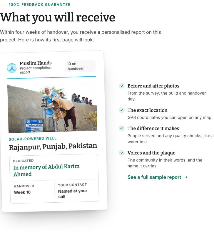 Project page: your report's cover, with the dedication filled in
