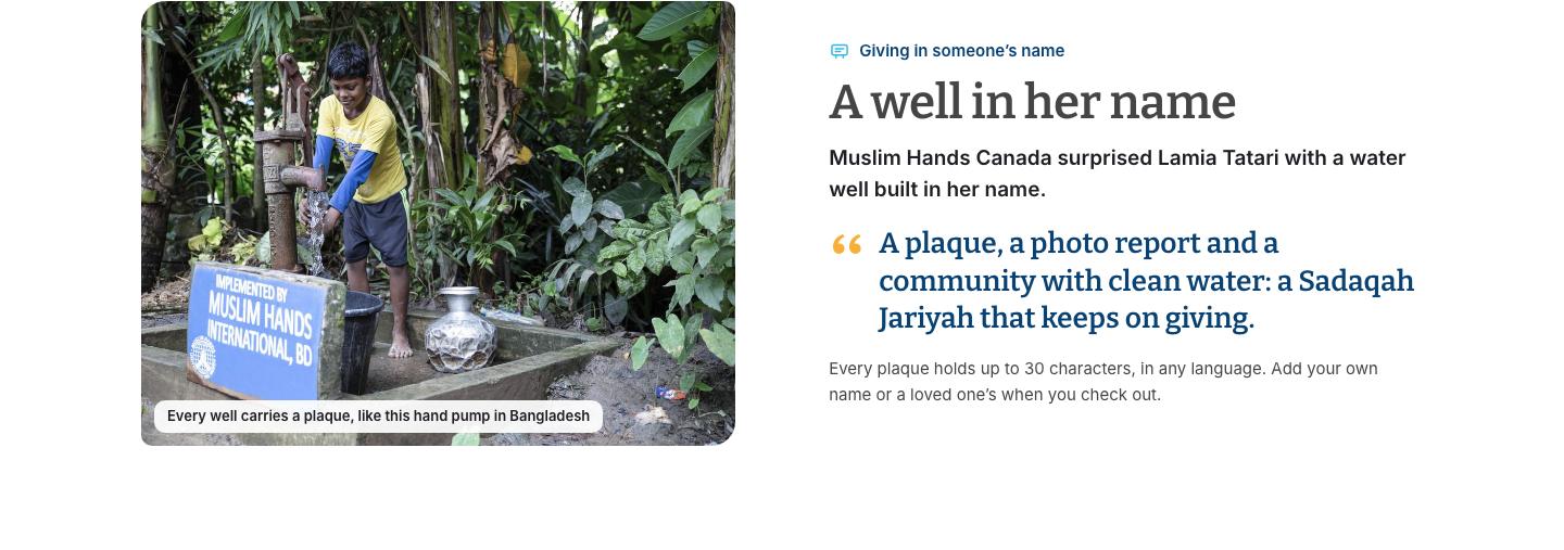 A well in her name: a story, nothing to fill in